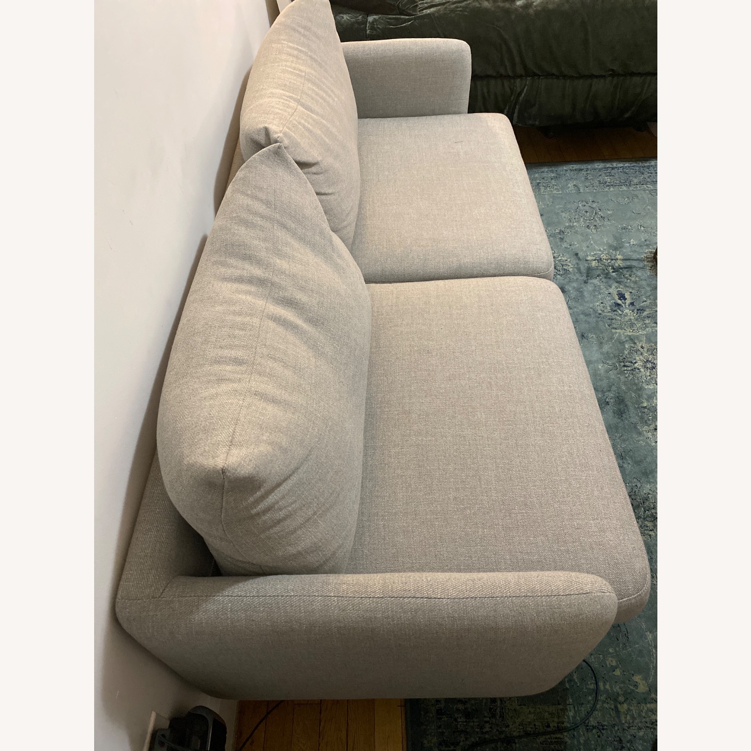 West Elm Light Gray Fabric 2 Seater Sofa - image-3