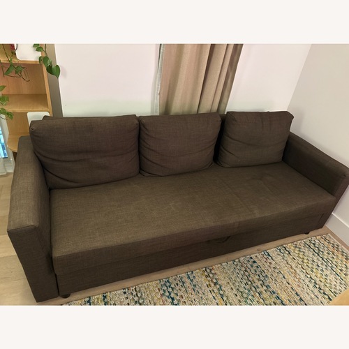 Used IKEA FRIHETEN Dark Brown Fabric Sleeper Sofa for sale on AptDeco