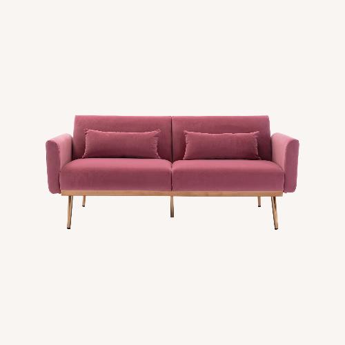 Used Wayfair Mercer41 Mauve Pink 2 Seater Sleeper Sofa for sale on AptDeco