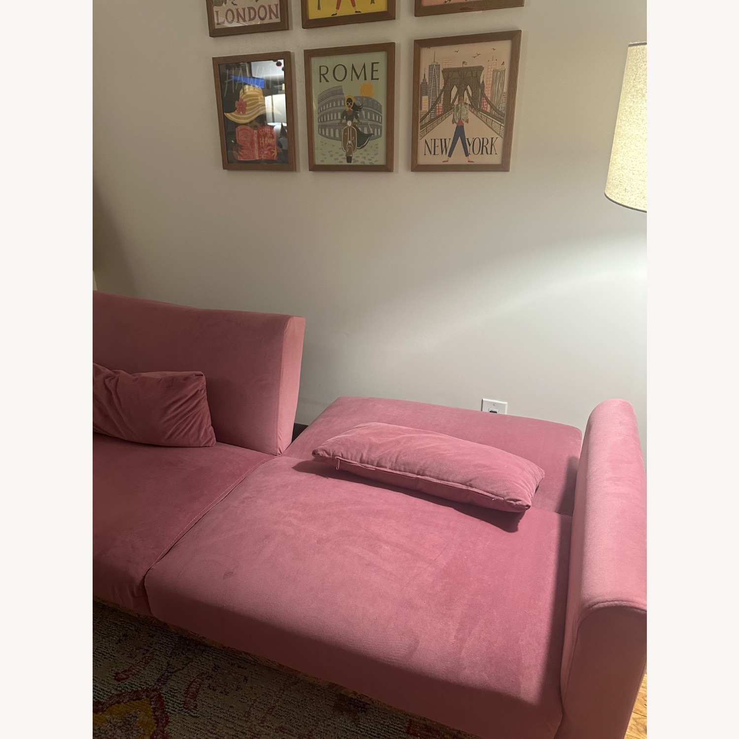 Wayfair Mercer41 Mauve Pink 2 Seater Sleeper Sofa - image-2