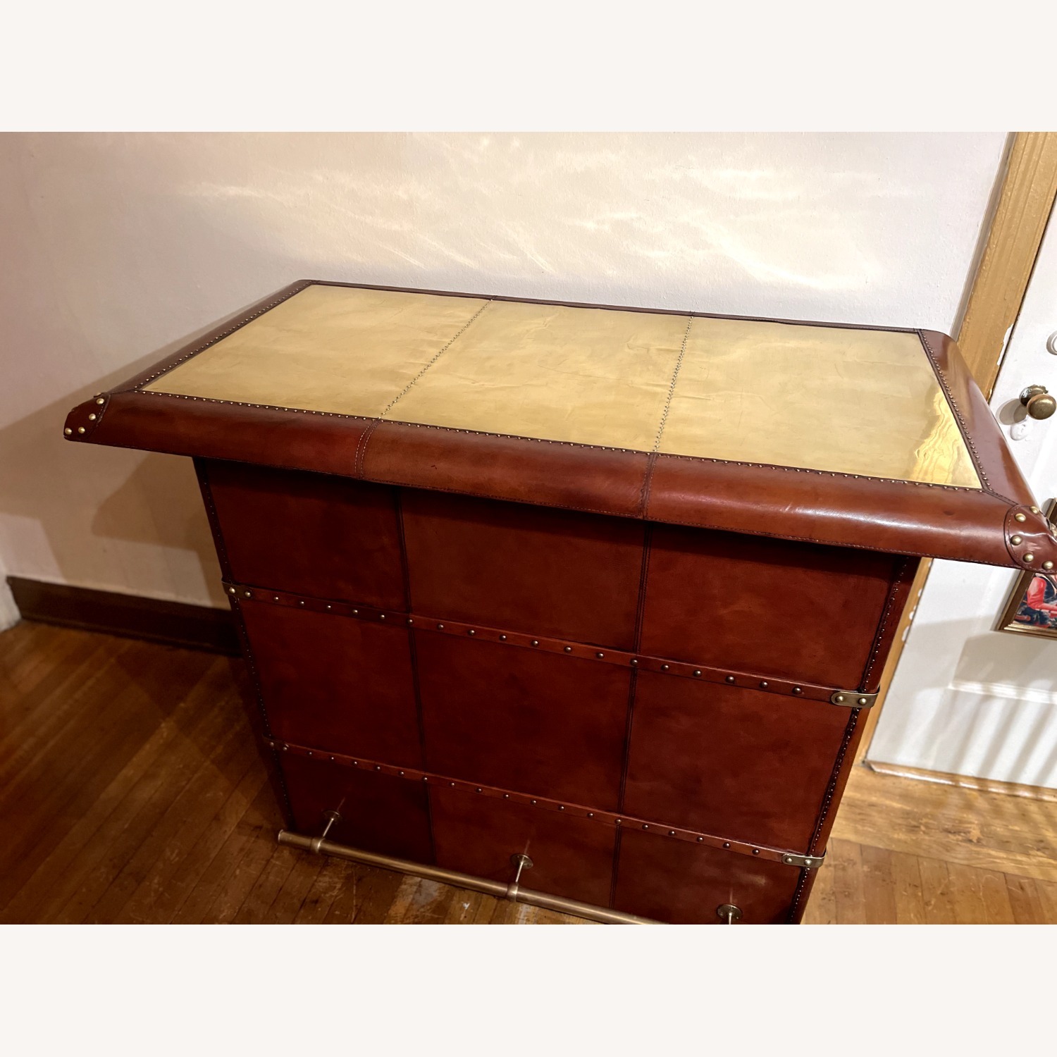 Elegant Leather & Copper Dry Bar  - image-2