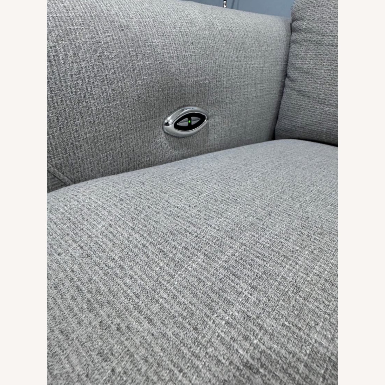 Light Gray Leather 3+ Seater Sofa - image-5