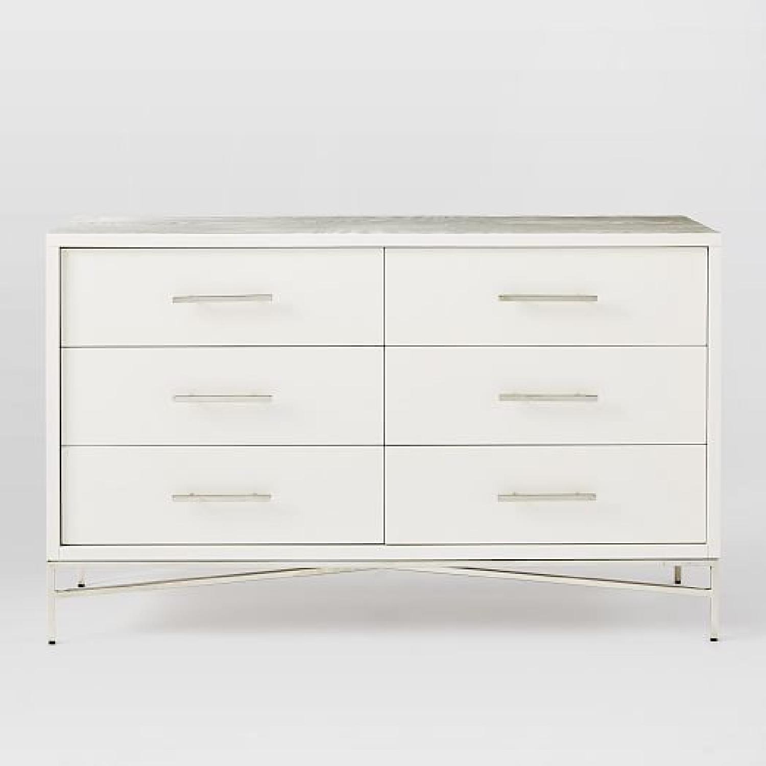 West Elm White Wood City Storage 6-Drawer Dresser - image-4
