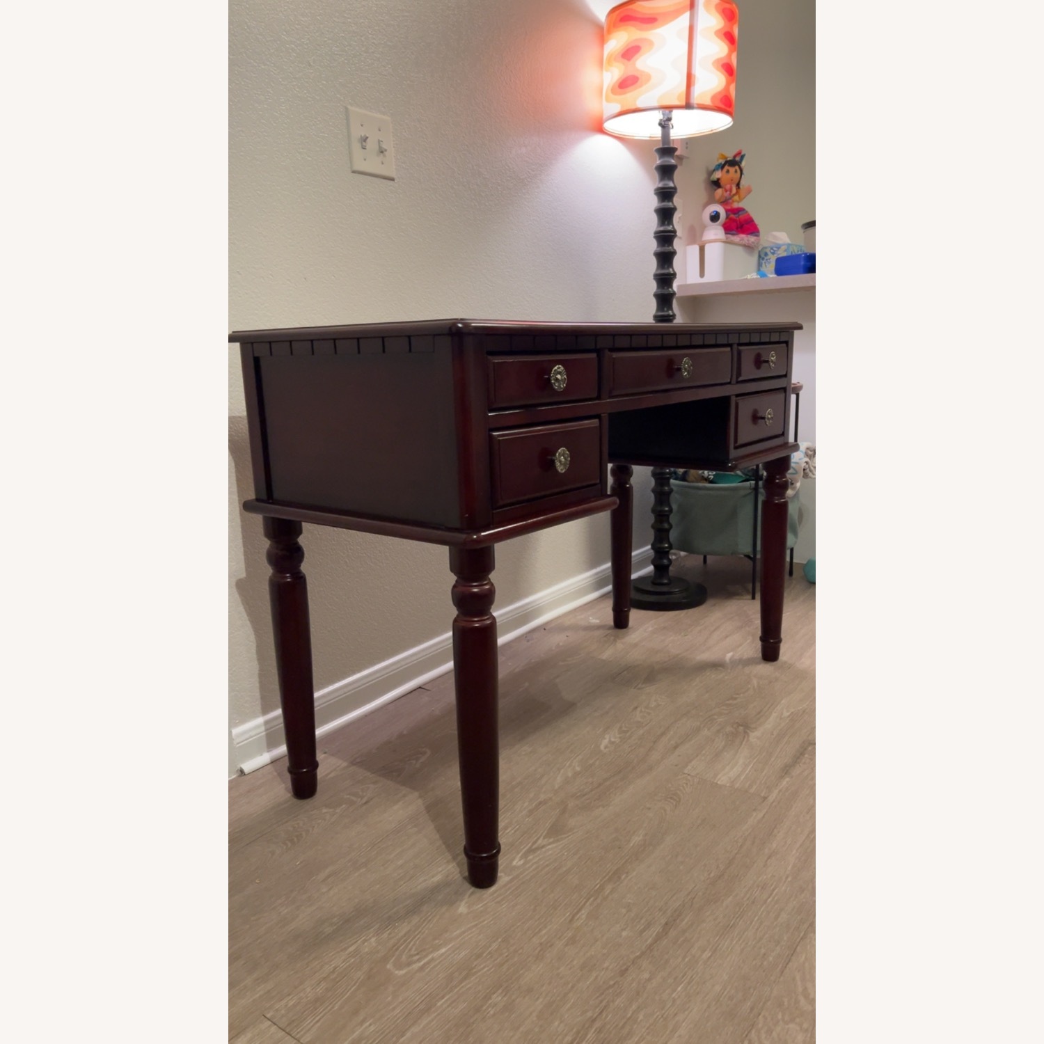 Cherry Solid Wood Writing Desk - image-2