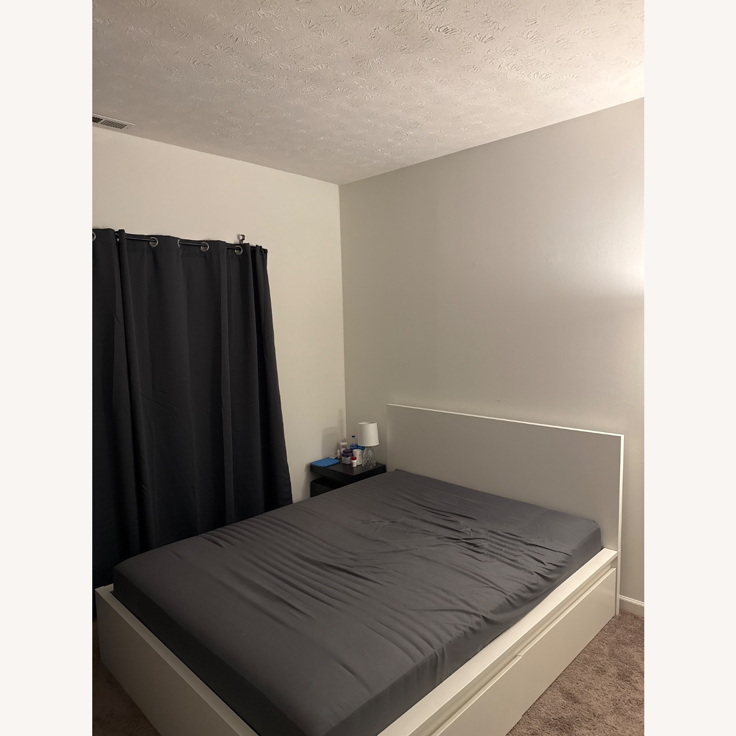 IKEA White Wood Queen Bed - image-3