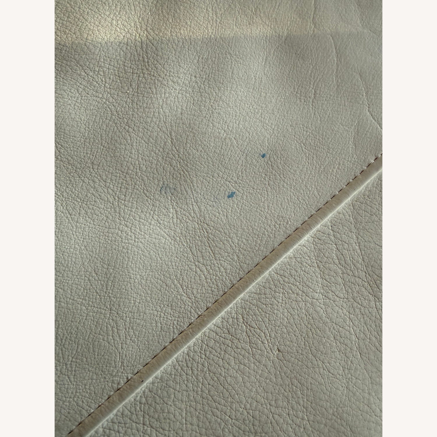 Arhaus Livia White Leather Storage Ottoman - image-4