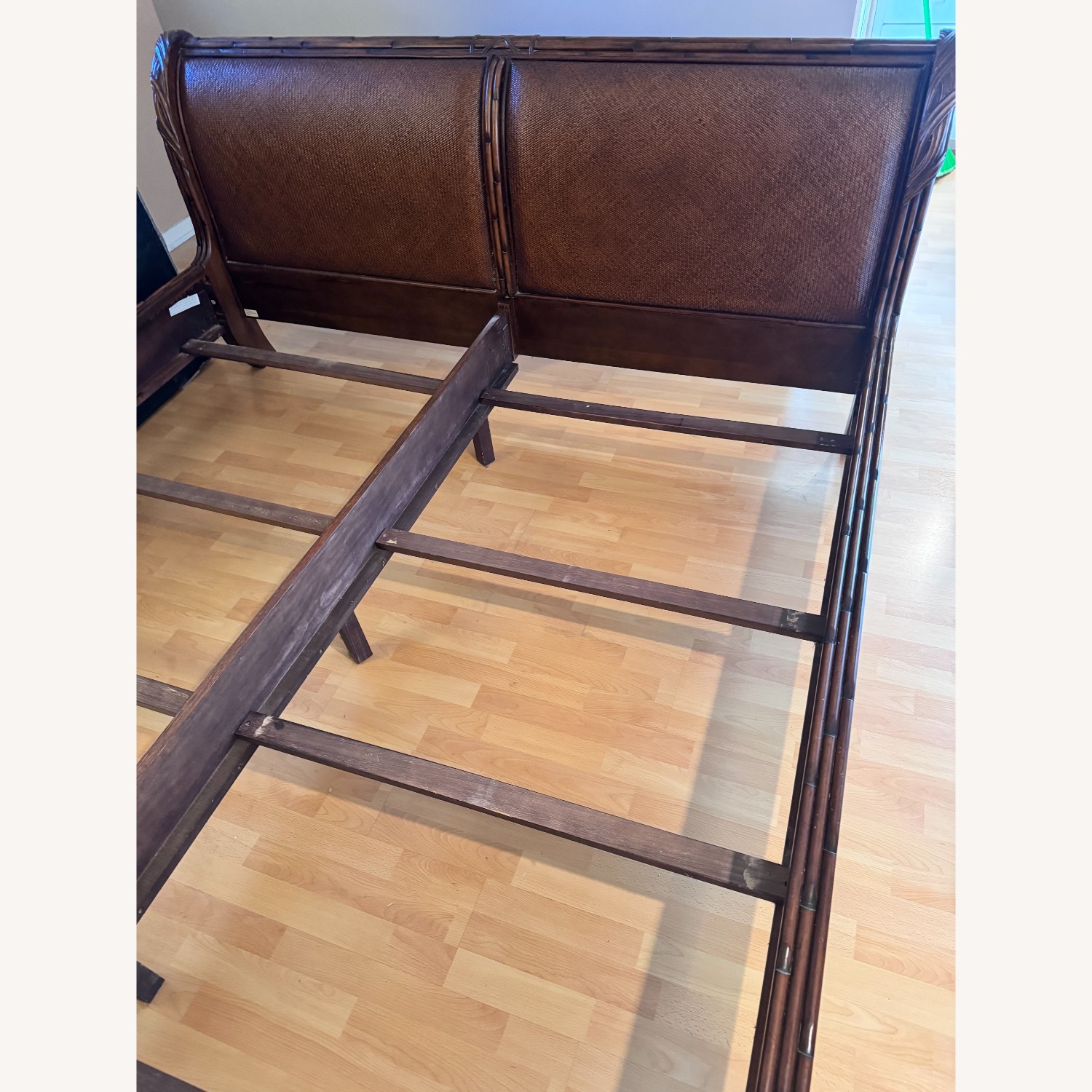 King Size Wooden Sleigh Bed  - image-5