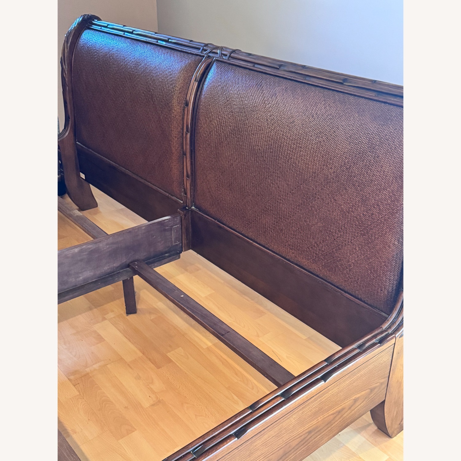 King Size Wooden Sleigh Bed  - image-4