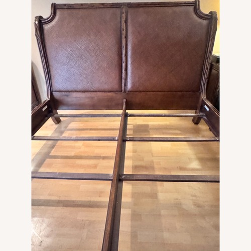 Used King Size Wooden Sleigh Bed  for sale on AptDeco