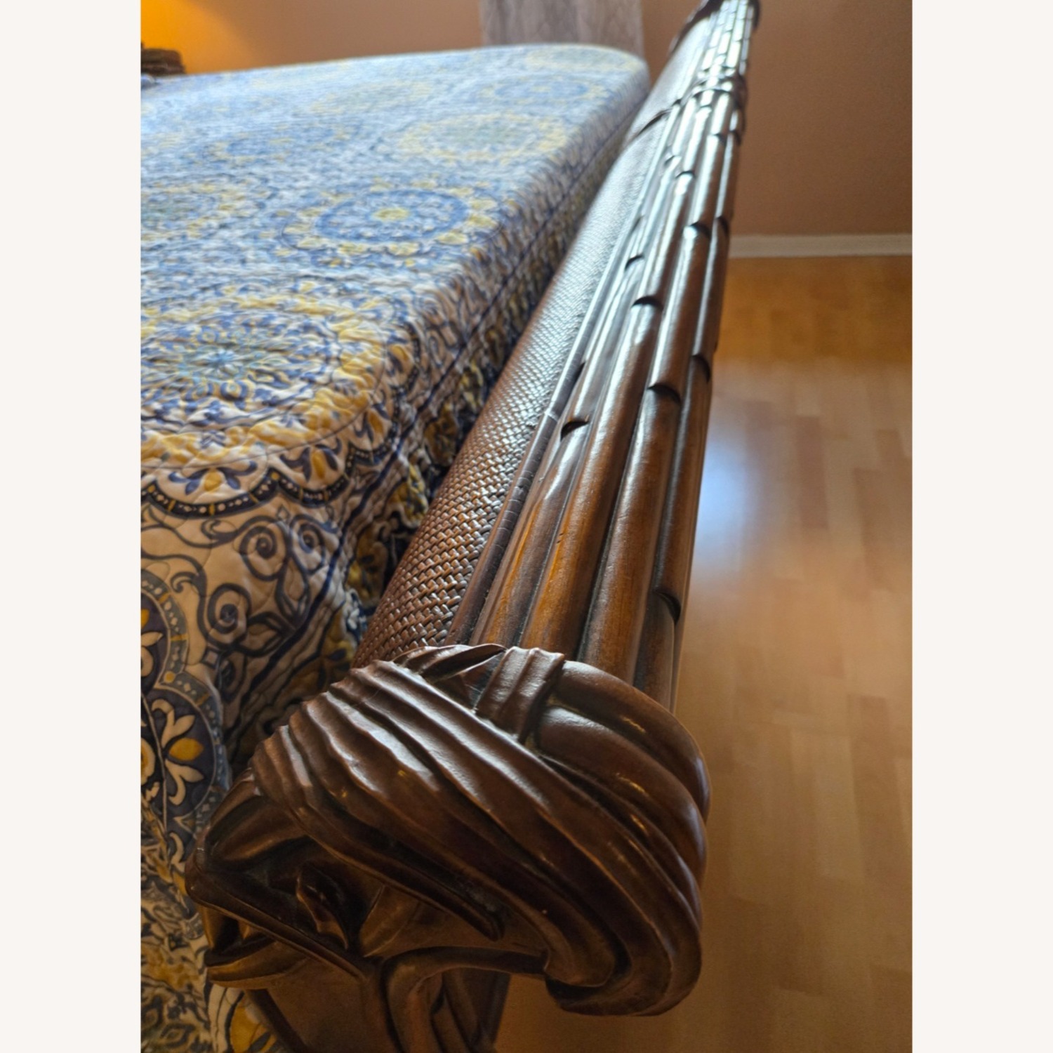 King Size Wooden Sleigh Bed  - image-2