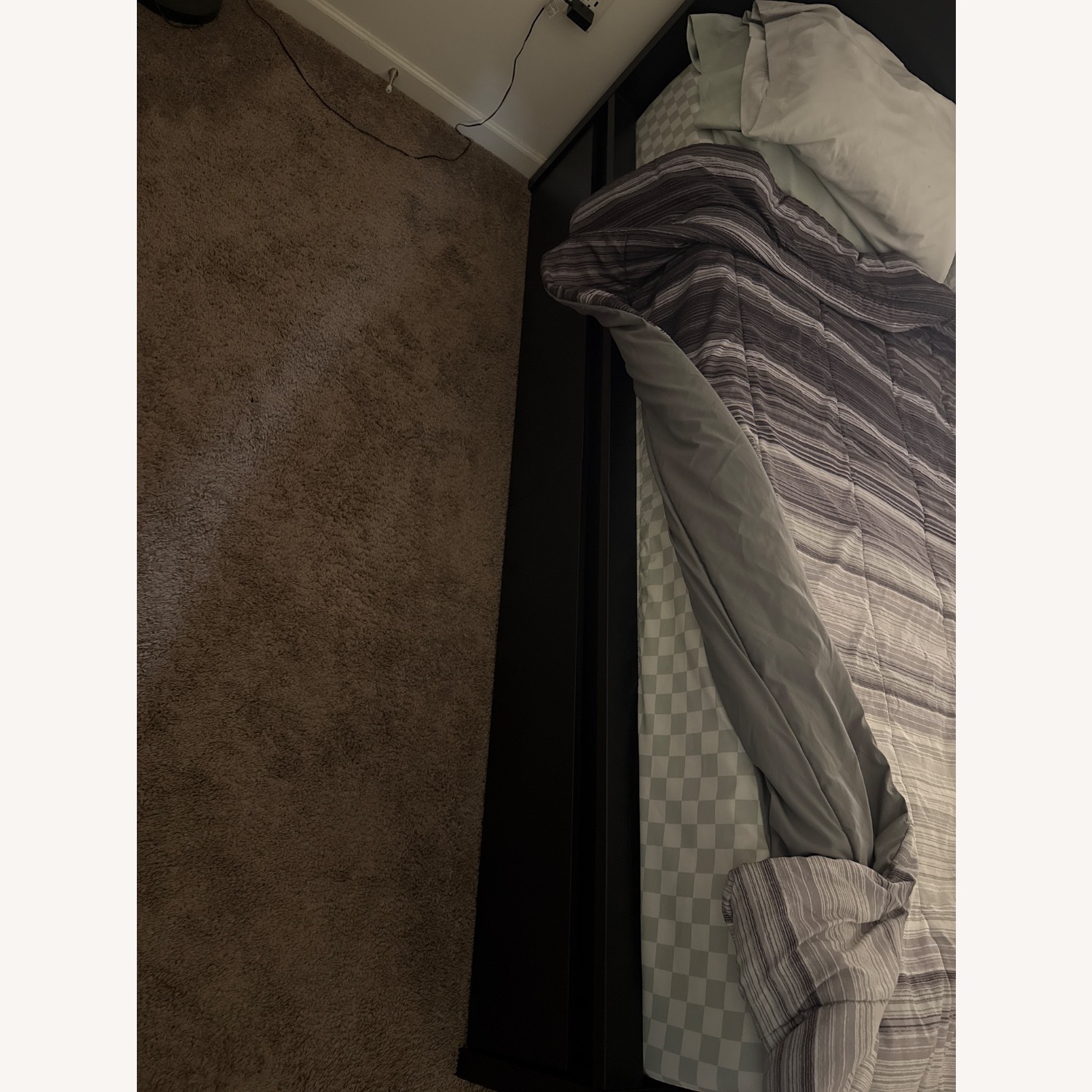 IKEA MALM Black Wood Queen Bed - image-3