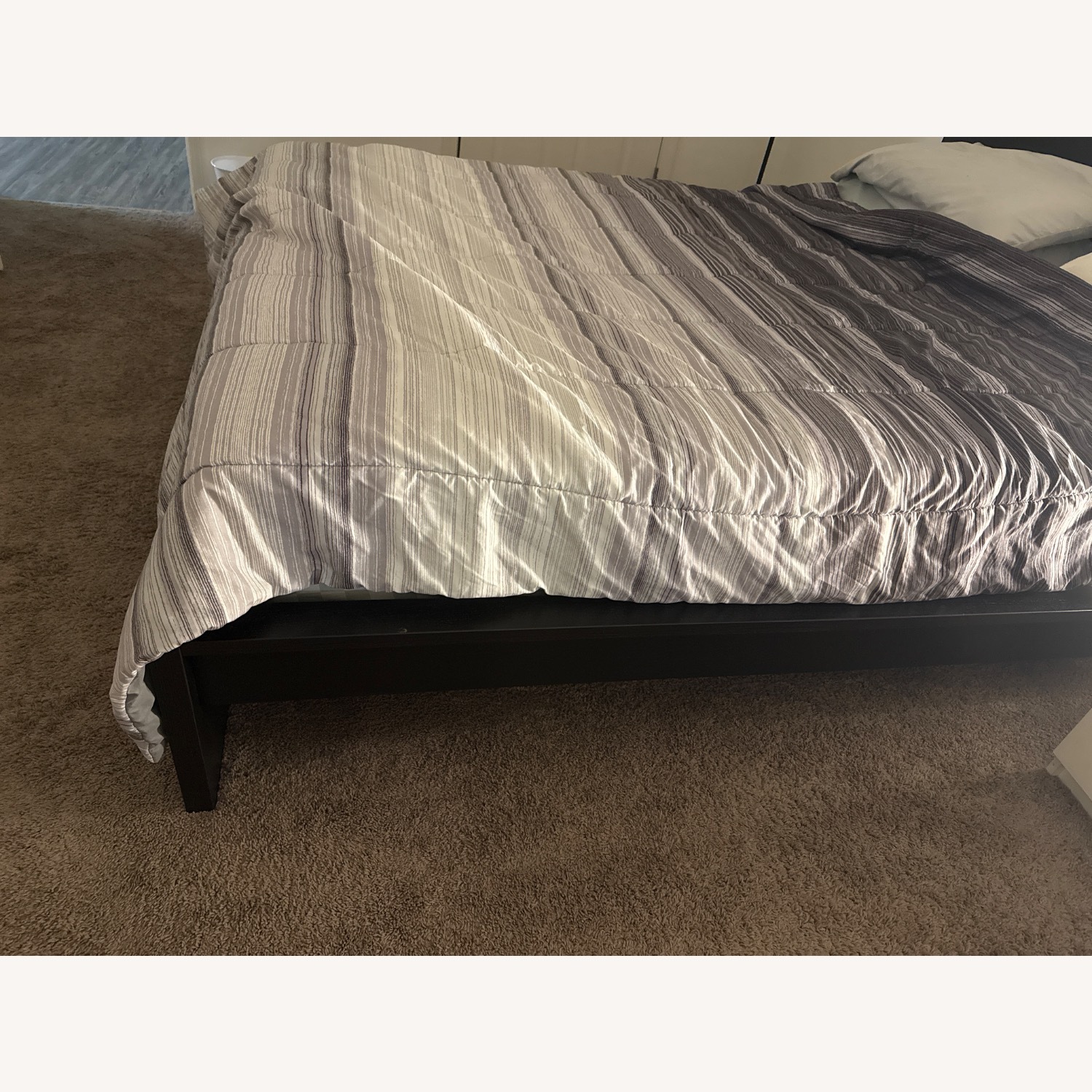IKEA MALM Black Wood Queen Bed - image-4