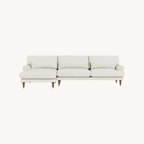 Used Interior Define Maxwell White Sectional for sale on AptDeco