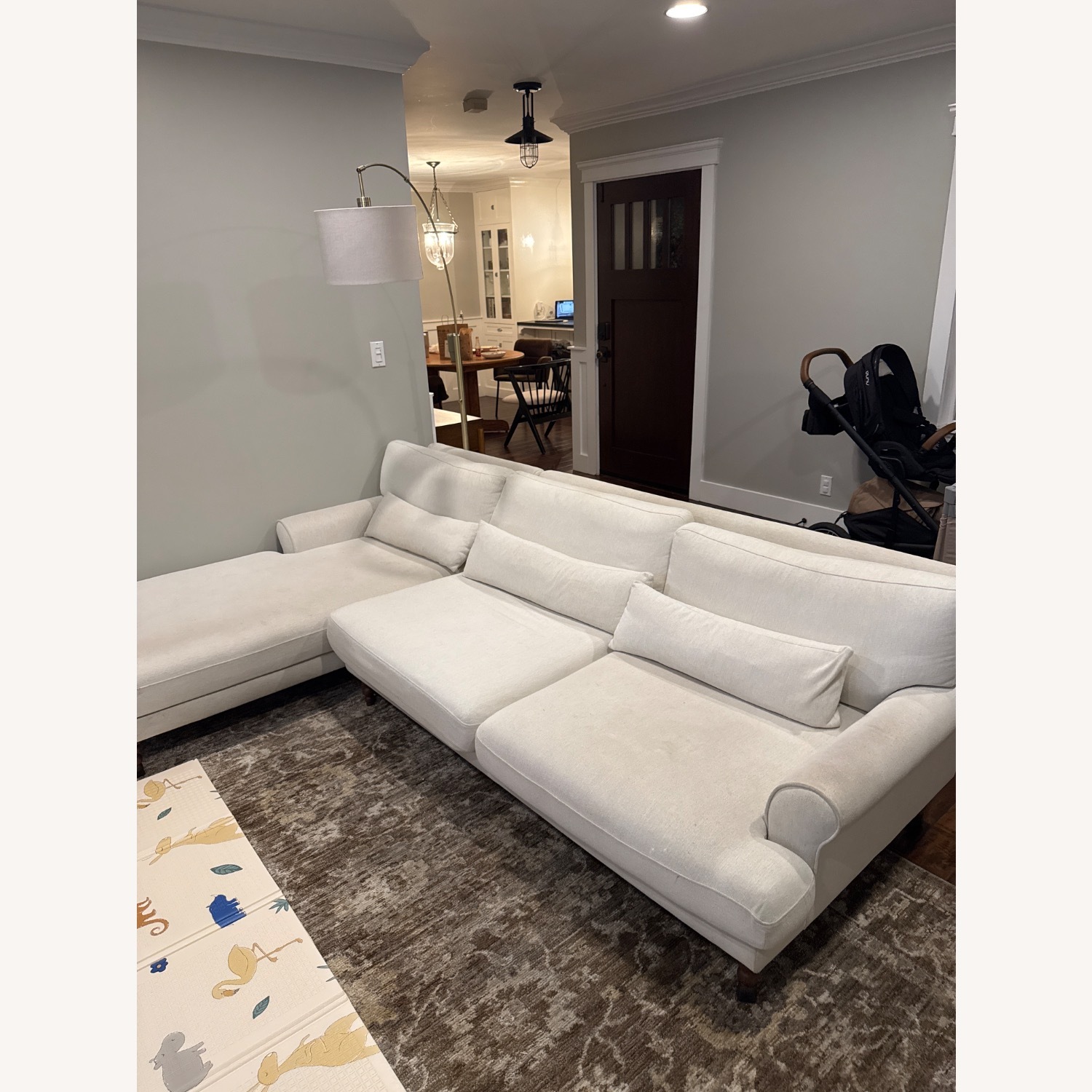 Interior Define Maxwell White Sectional - image-1