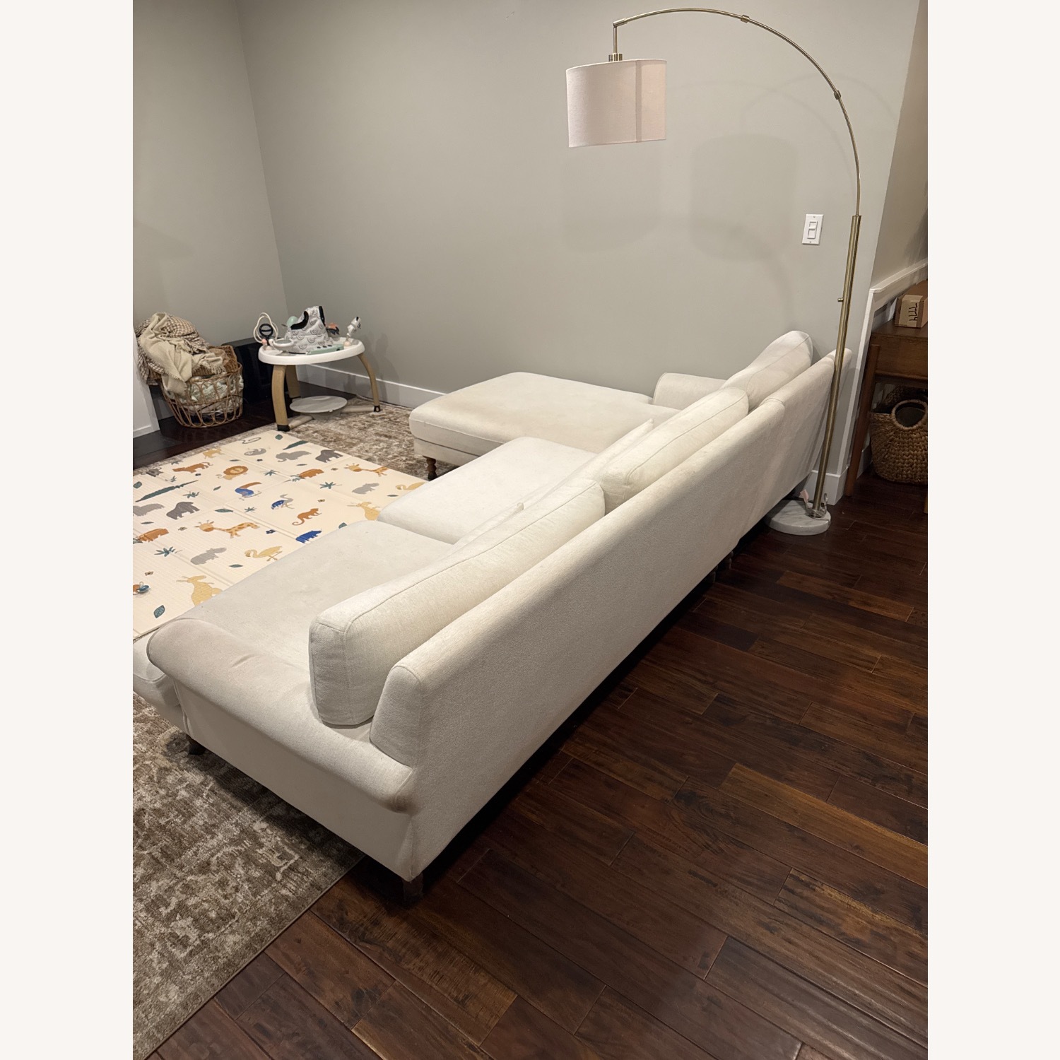 Interior Define Maxwell White Sectional - image-3