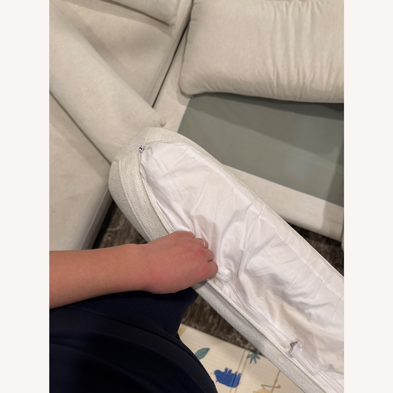 Interior Define Maxwell White Sectional - image-4