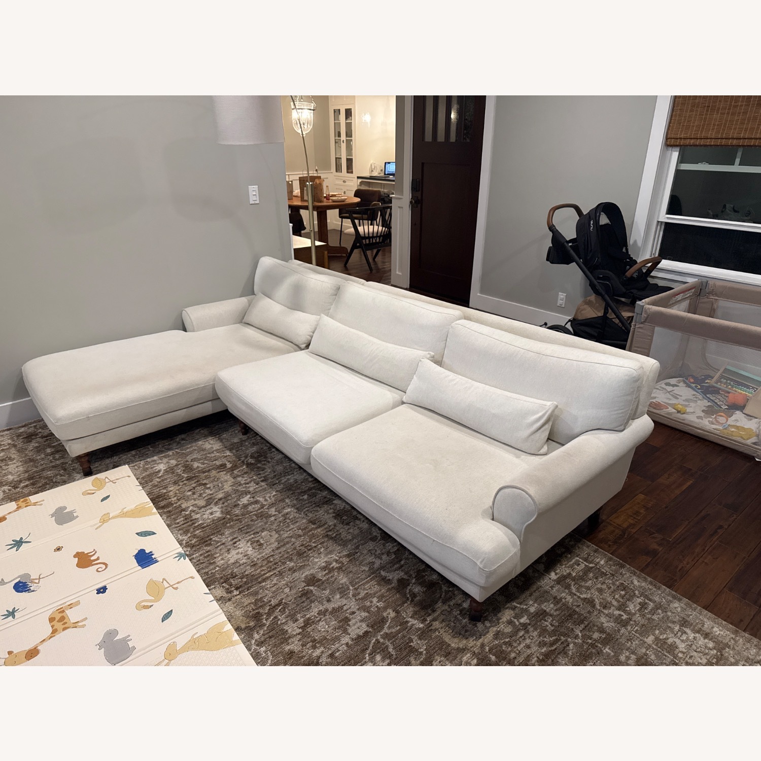 Interior Define Maxwell White Sectional - image-2