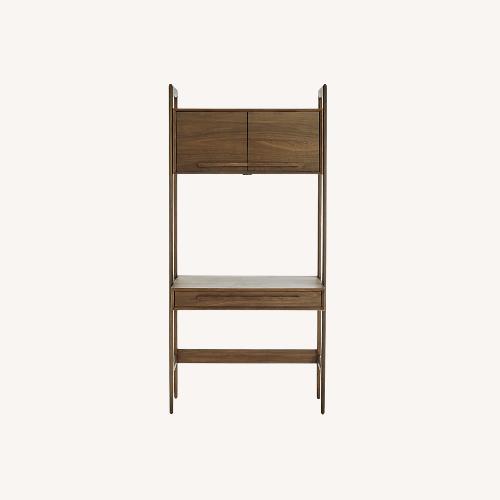 Used Crate & Barrel Tate Dark Brown Wood Desk for sale on AptDeco