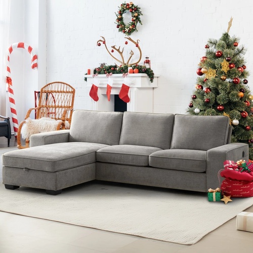 Used Wayfair Light Gray Fabric Chaise Lounge for sale on AptDeco