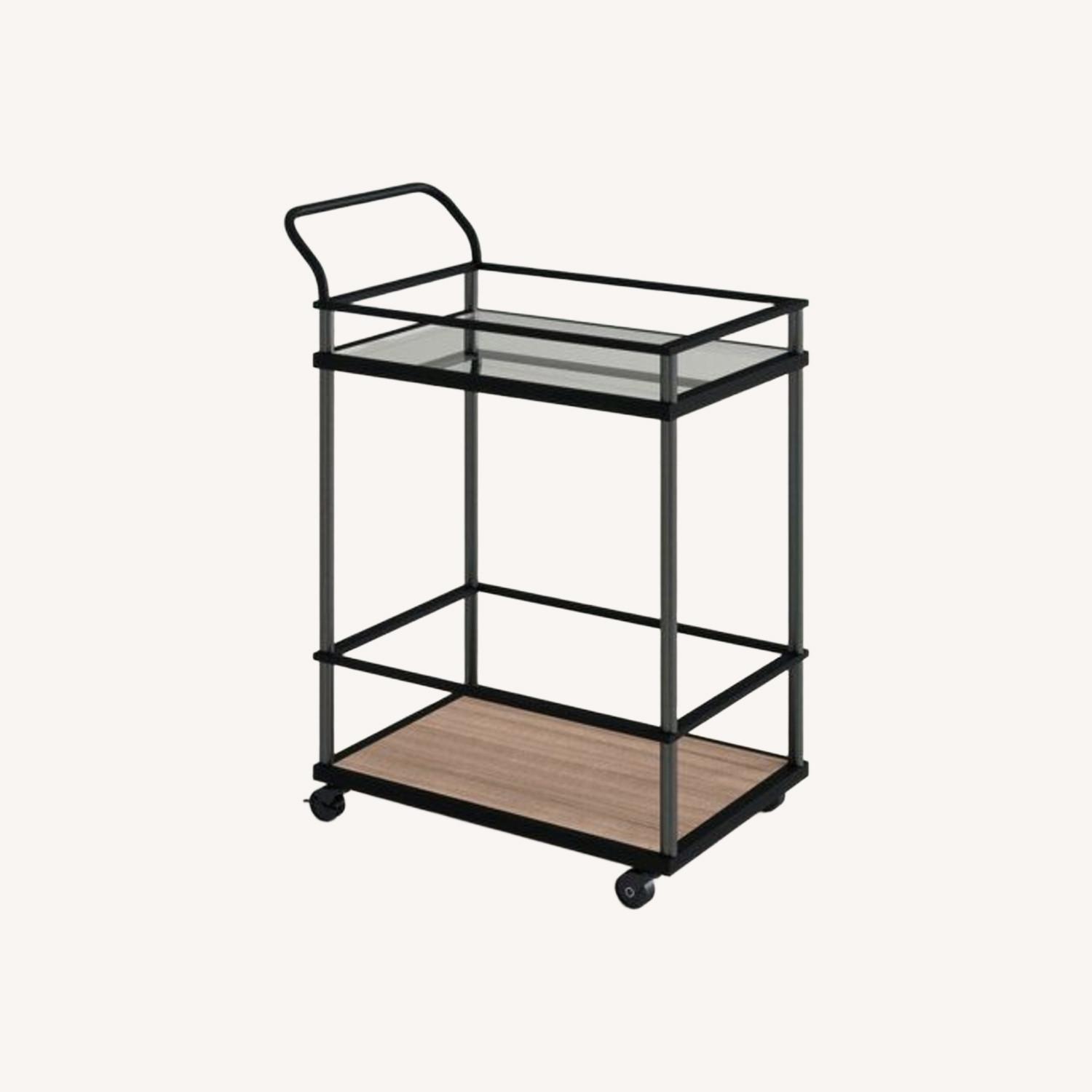 Black Metal Bar Cart - image-0