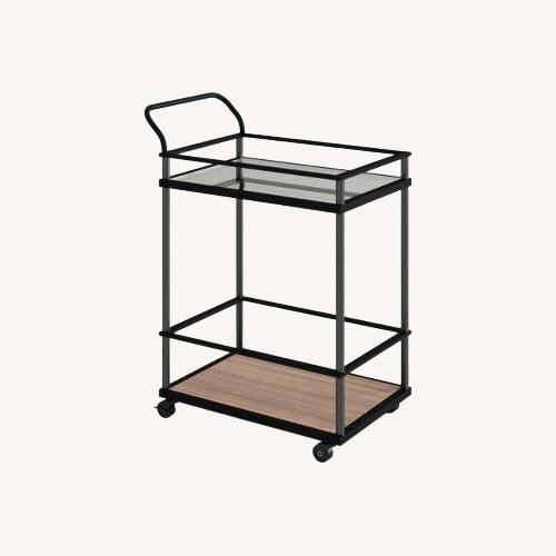 Used Black Metal Bar Cart for sale on AptDeco