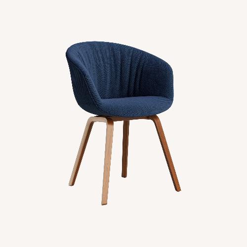 Used Hay About A Chair Blue Fabric Accent Chair for sale on AptDeco