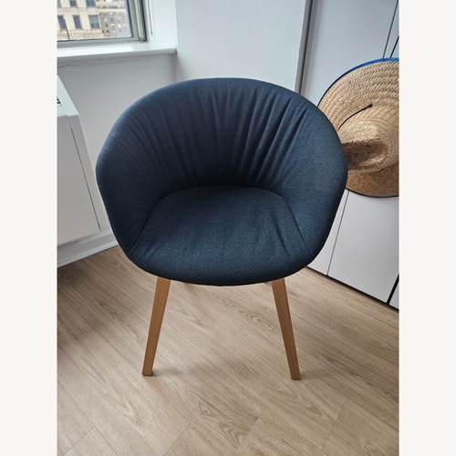 Used Hay About A Chair Blue Fabric Accent Chair for sale on AptDeco