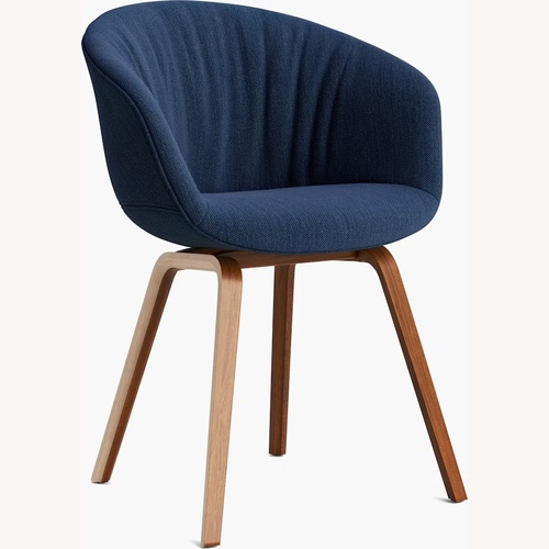 Used Hay About A Chair Blue Fabric Accent Chair for sale on AptDeco