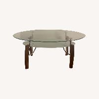 Dark Brown Glass Coffee Table