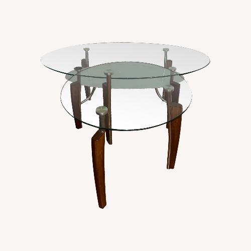 Used Dark Brown Glass Coffee Table for sale on AptDeco