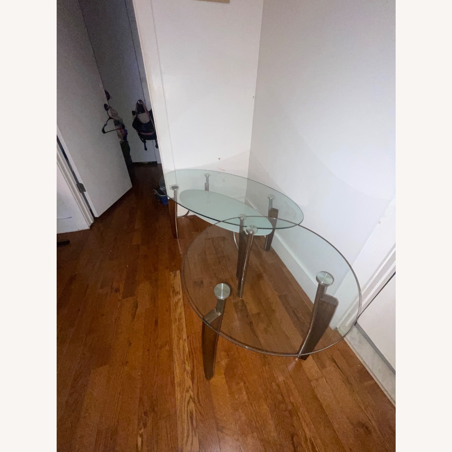 Dark Brown Glass Coffee Table - image-2