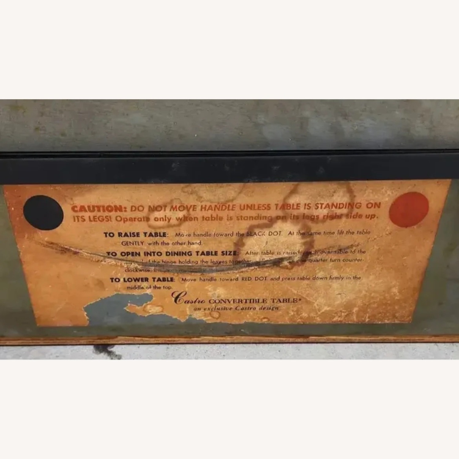 Vintage MCM Convertible Coffee To Dining Table - image-6