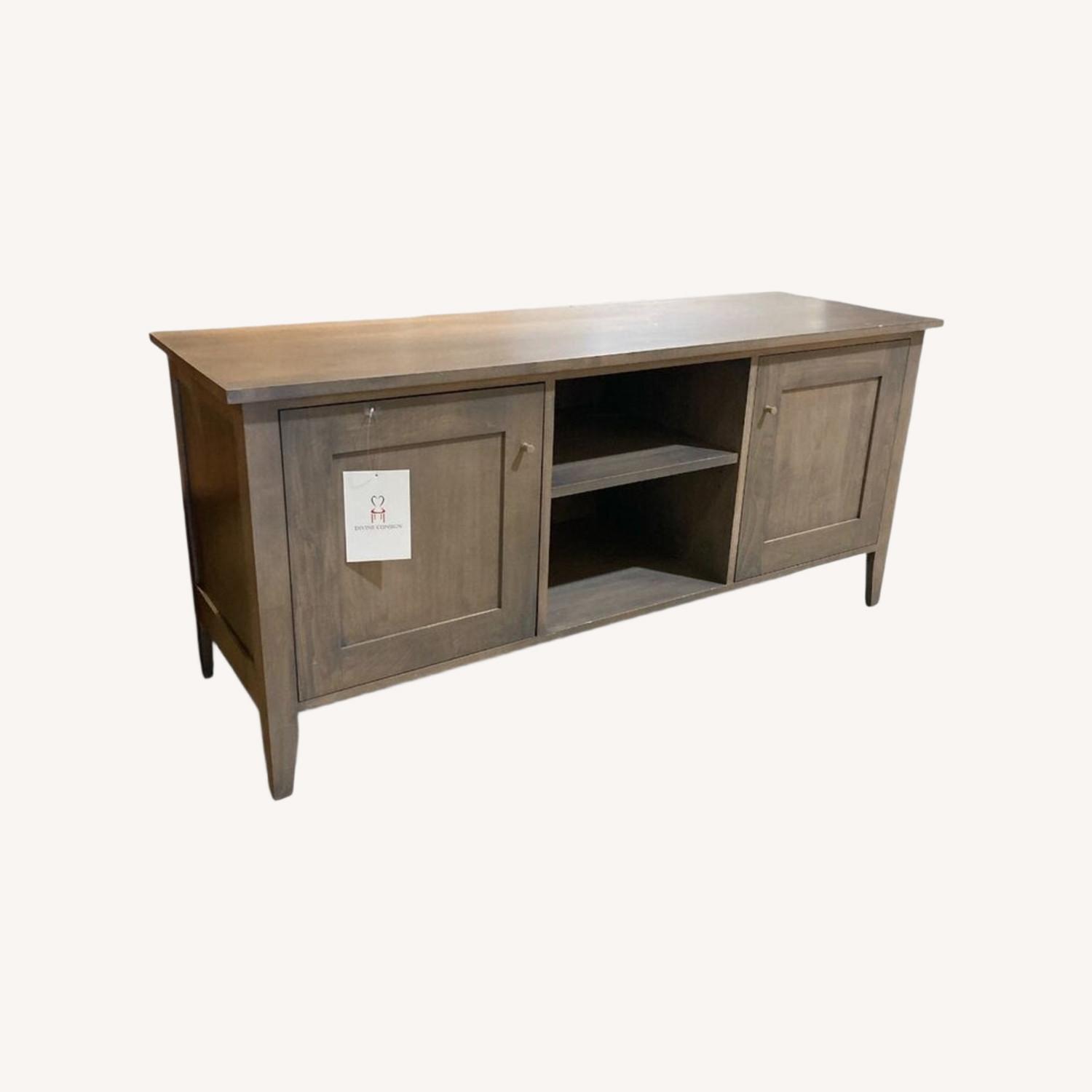 End Cabinet Open Center Media Console Grey - image-0