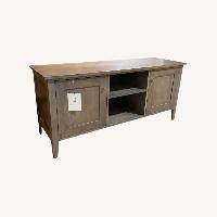 End Cabinet Open Center Media Console Grey