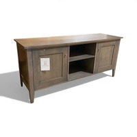 End Cabinet Open Center Media Console Grey