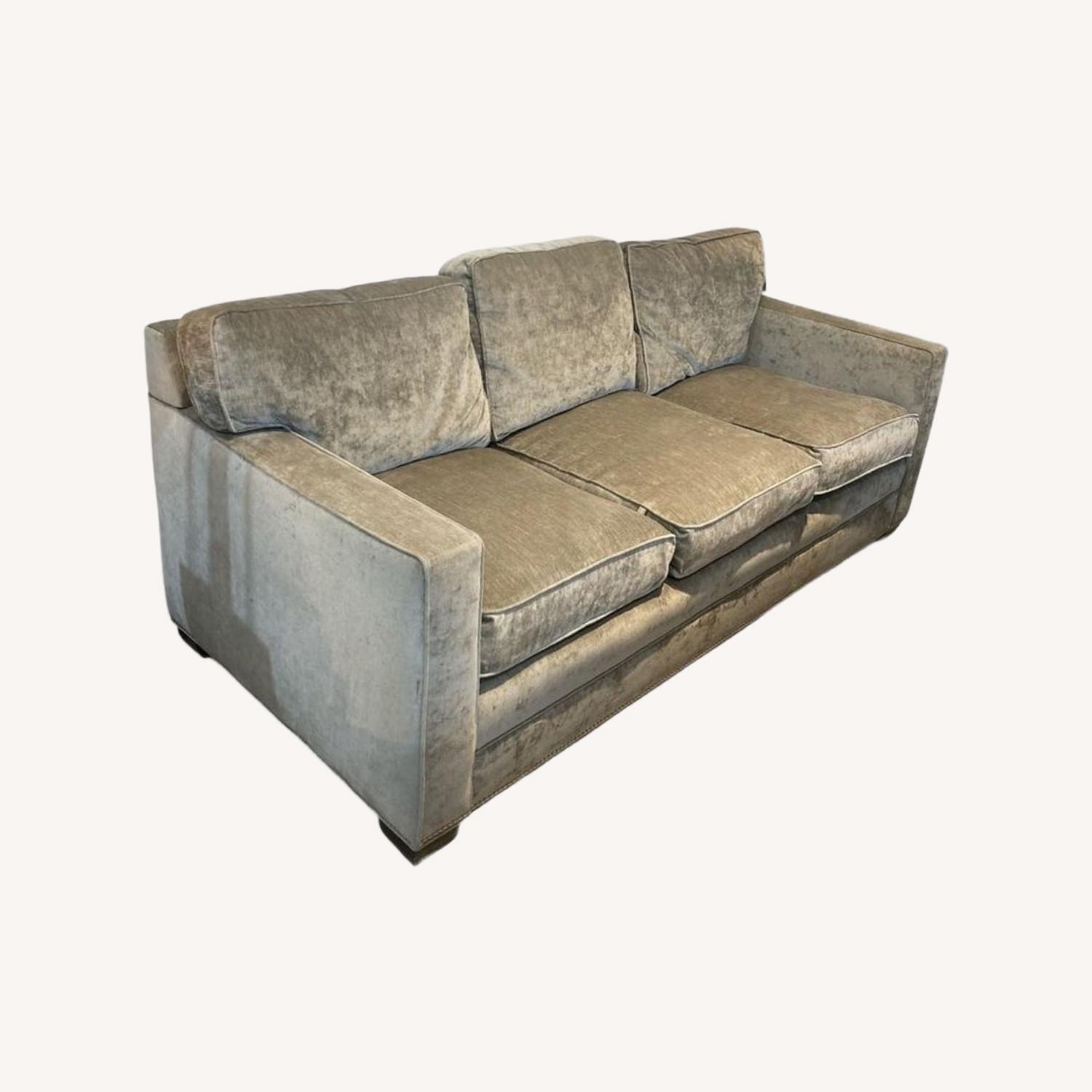 Kravet Custom Clemson Style 3-Cushion Sofa Gray - image-0