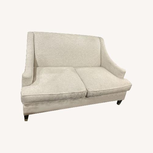 Used McCreary Modern Linen Slope Arm Loveseat  for sale on AptDeco