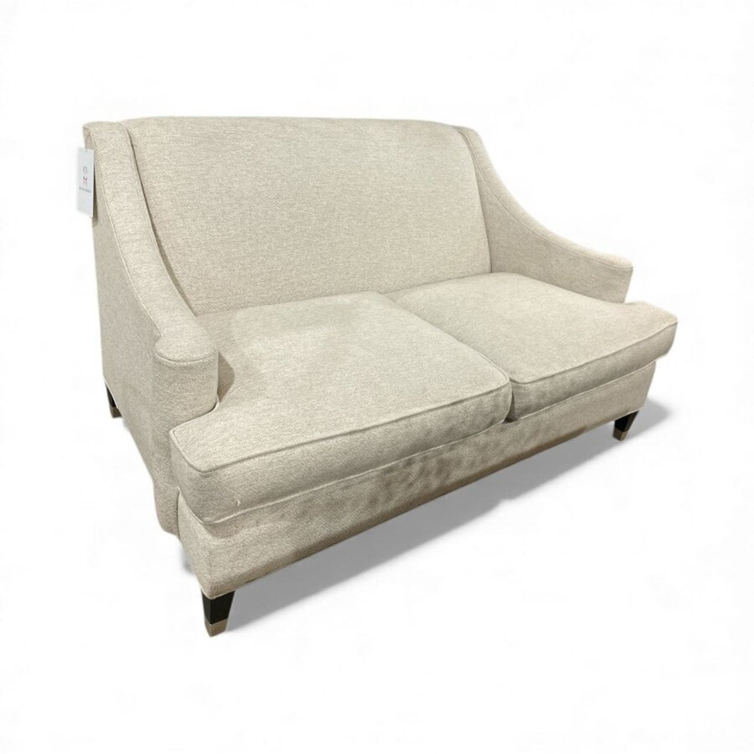 McCreary Modern Linen Slope Arm Loveseat - image-1