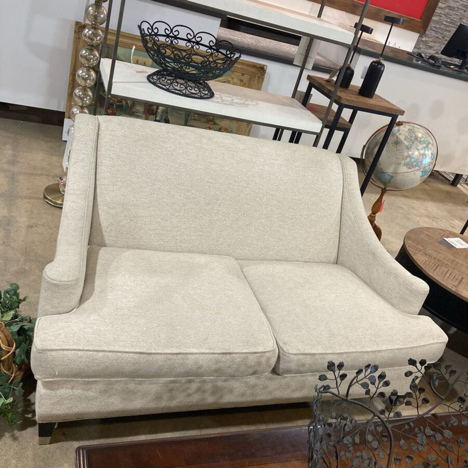 McCreary Modern Linen Slope Arm Loveseat - image-3