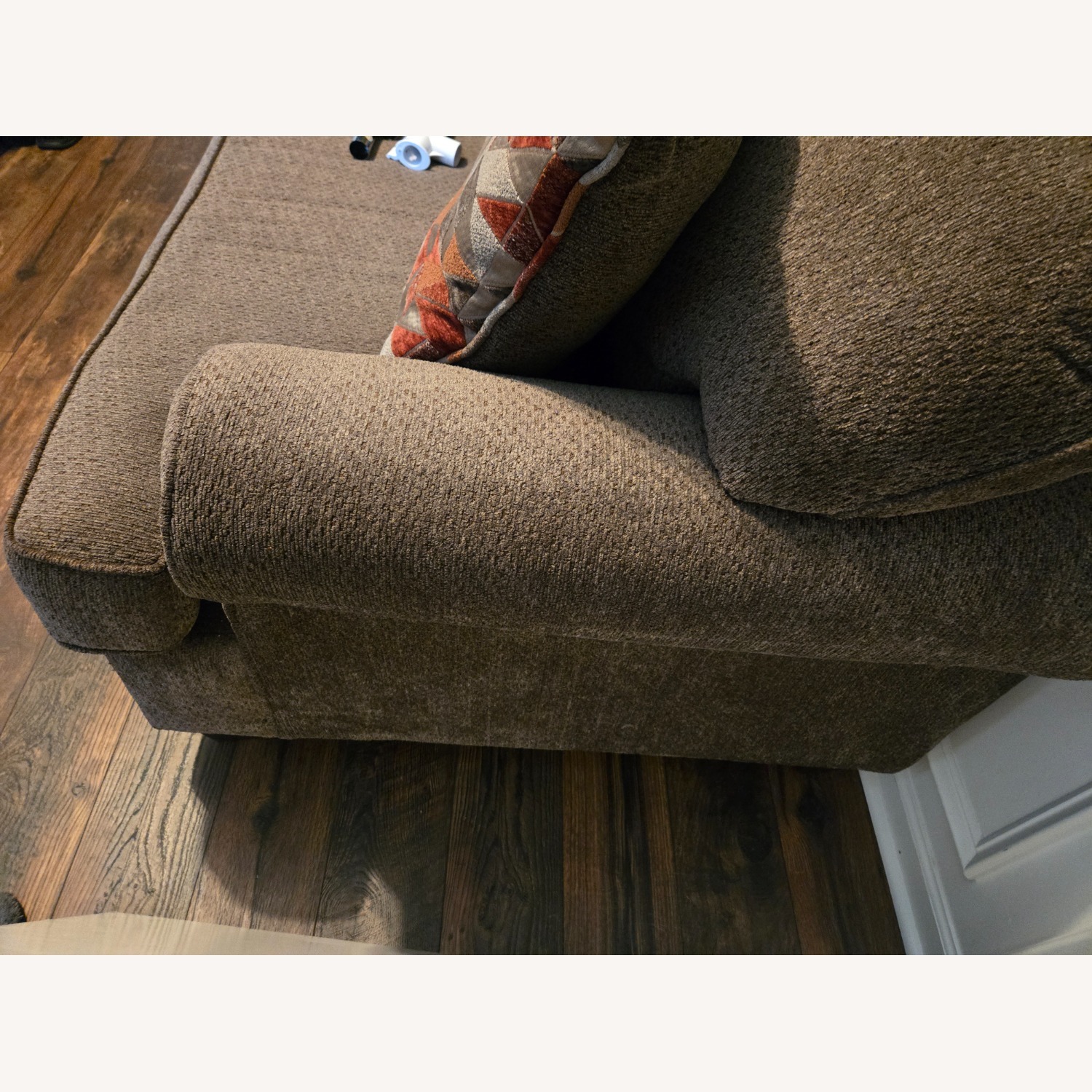 Dark Gray Fabric 3+ Seater Sofa - image-3