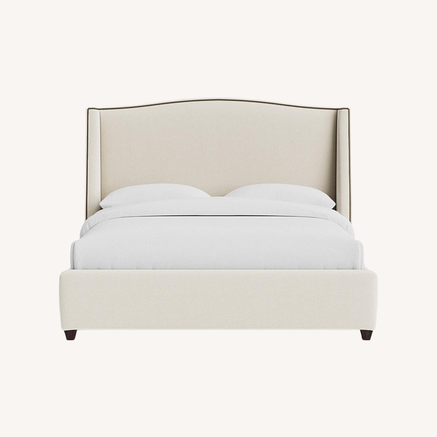 Mitchell Gold + Bob Williams Light Gray Queen Bed - image-0