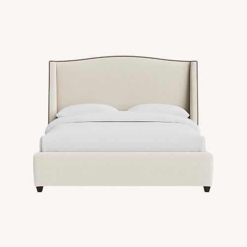Used Mitchell Gold + Bob Williams Light Gray Queen Bed for sale on AptDeco