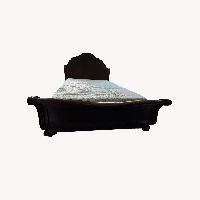 Macy's Dark Brown Wood King Bed