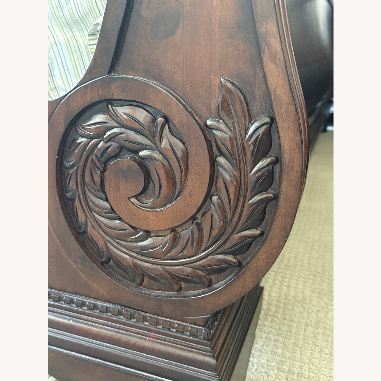 Macy's Dark Brown Wood King Bed - image-7