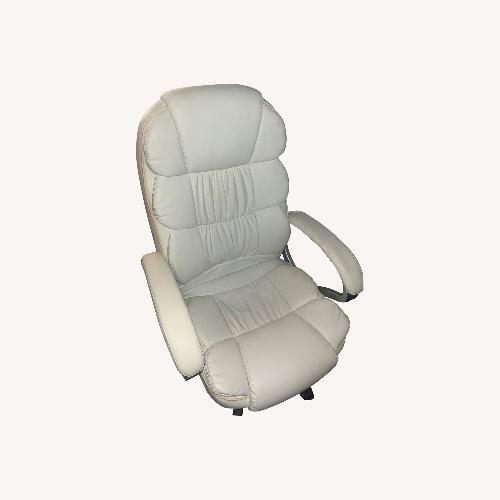 Used White Faux Leather Office Chair for sale on AptDeco