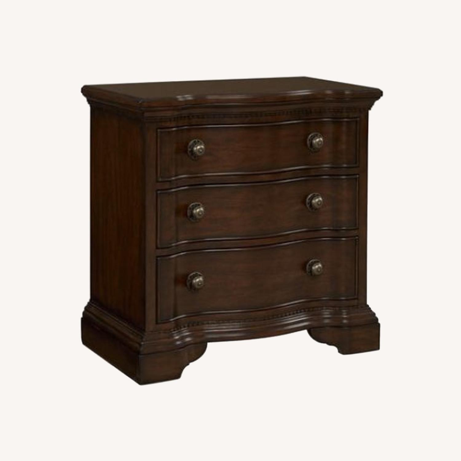 Two Nightstands With Velvet Lined Top Drawers - image-0