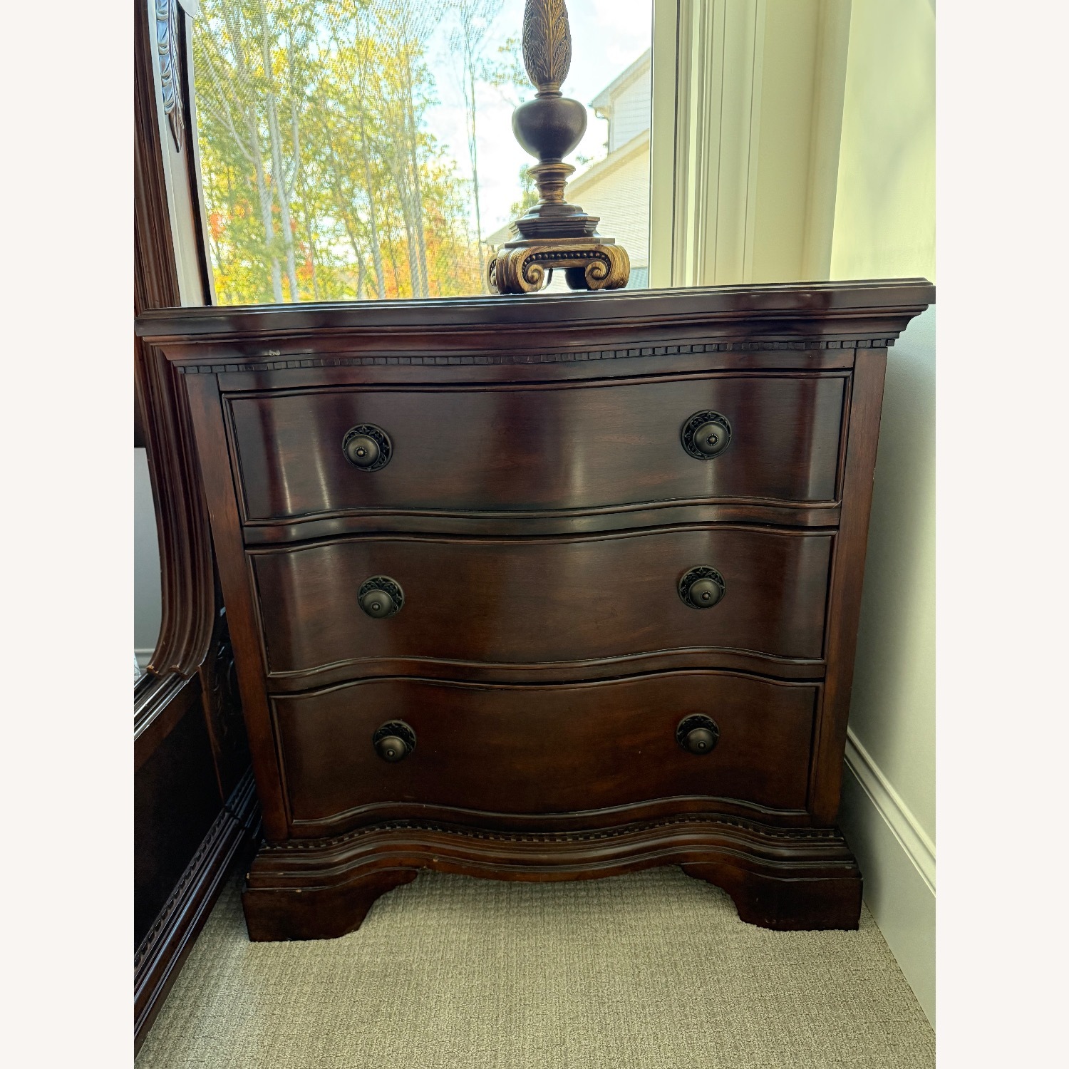 Two Nightstands With Velvet Lined Top Drawers - image-2