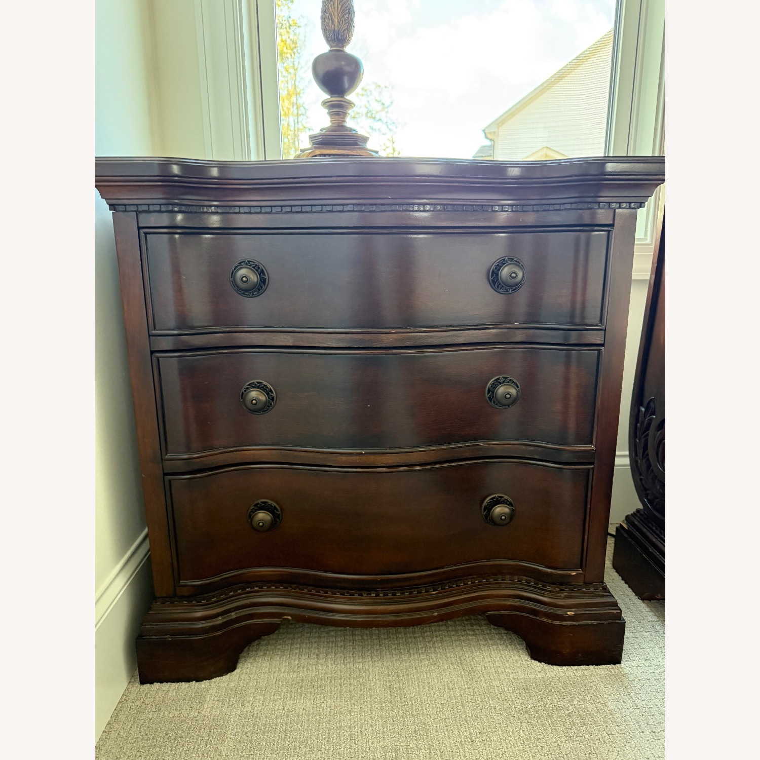 Two Nightstands With Velvet Lined Top Drawers - image-1