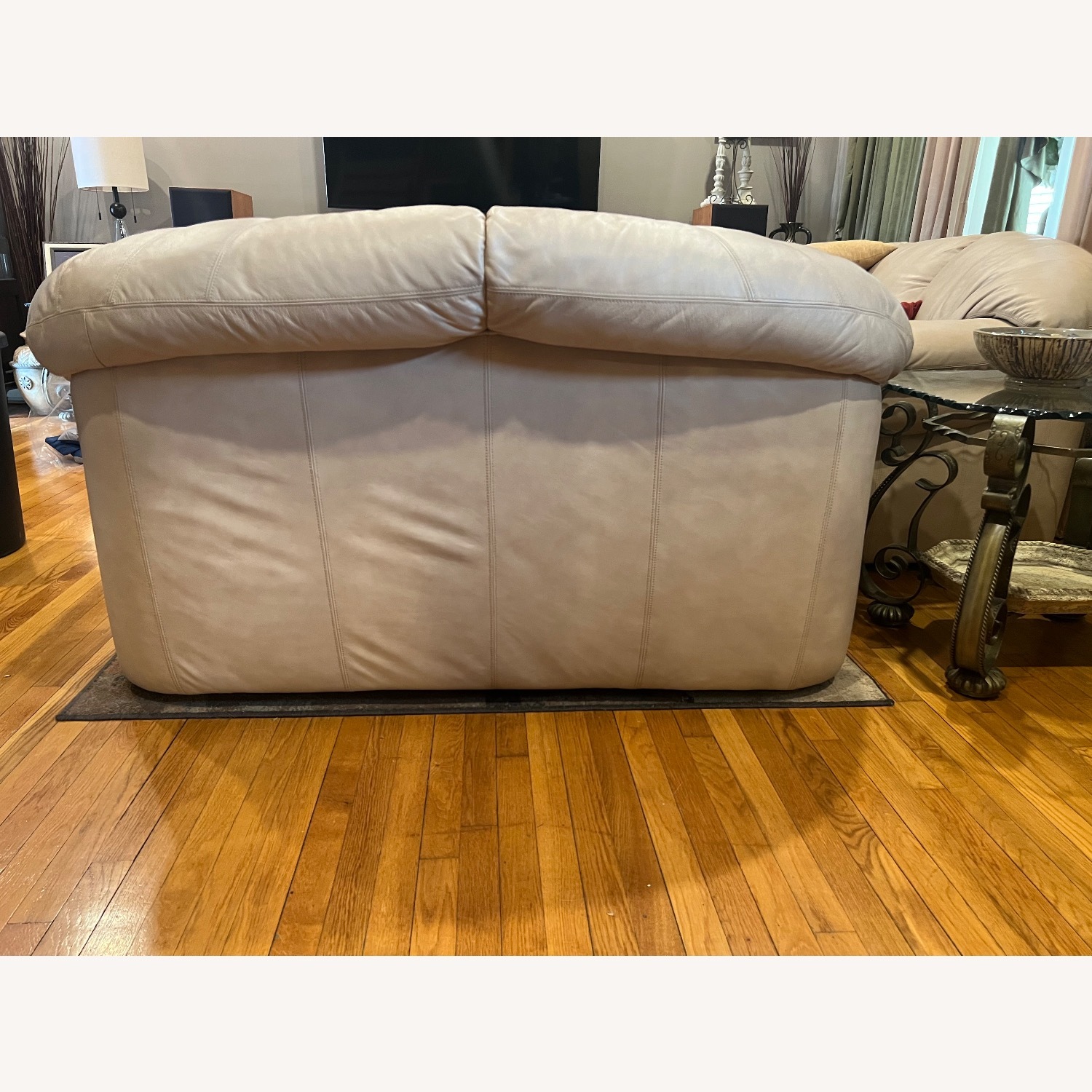 Levitz Furniture Natural Leather 3+ Seater Sofa - image-1