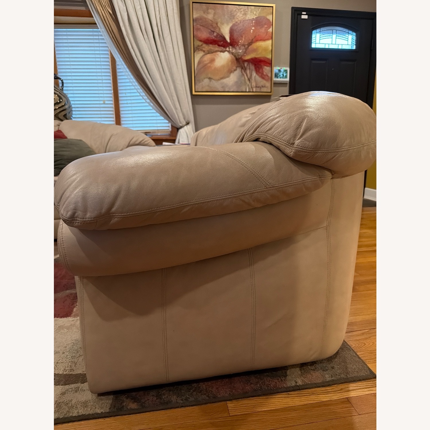 Levitz Furniture Natural Leather 3+ Seater Sofa - image-2